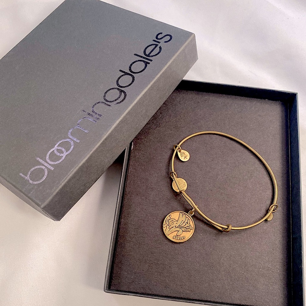 Alex and Ani Women’s Gold Sister Charm Bracelet